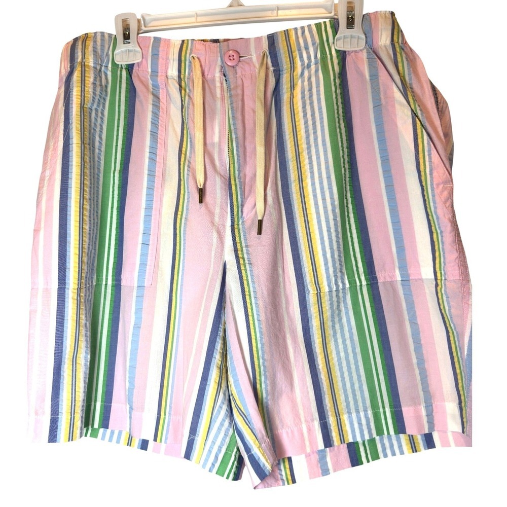 NEW Polo Ralph Lauren Relaxed Fit Stripe Cotton Seersucker Shorts Large Preppy - Picture 3 of 6
